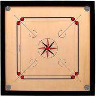 Spazies   Wood Finish Full Size 32 Inch Carrom Board Along with Wooden Coins, Tournament Stiker and powder