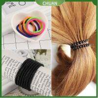 CHUAN 20pcs แฟชั่น ซุปเปอร์ธิน ยางยืด ที่ใส่ผมหางม้า ยาง เชือกผม สายโทรศัพท์