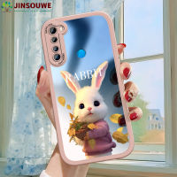 เคสมือถือ Jinsouwe เคสสำหรับ Xiaomi Redmi Note 8 Redminote8สำหรับเด็กผู้หญิงลายการ์ตูนกระต่ายปกหนังป้องกันเต็มพื้นที่