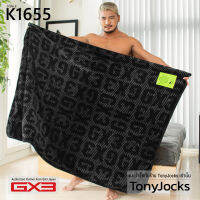 ผ้าห่ม GX3, Accessories, Fleece Blanket Signature LOGO - Black by TonyJocks สีดำ ขนนุ่ม ทอโลโก้ 150 x 120 cm K1655