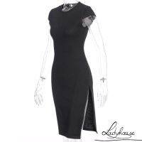 ✦LD-Women Elegant Round Neck Short Sleeve Dress y SDress