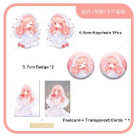 NEW Anime BanG Dream! Maruyama Aya Flower Wedding Theme Brooch Pins Transparent Cards Set Acrylic Keychain Pendant Keyring Badge