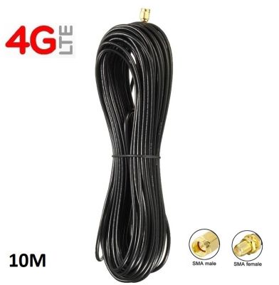 สาย PR-SMA For 4G Router Antenna Male to RP-SMA Female Connector RF Coax Pigtail cable 10M