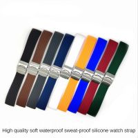 【hot】▽▬◕  Silicone for Mido Omega Rolex Sweat-Proof Watchband Accessories 18mm 20mm 22mm 24mm