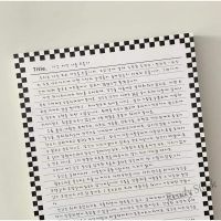 【Ready Stock】 ☋● C13 Ohaya B5 Black White Checkerboard Notepad Mosaic Horizontal Memo Pad Notebook