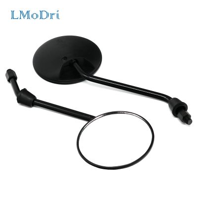 ▩ LMoDri Free Shipping New Universal Motorcycle Rounded Side Back View Mirror Motorbike e-bike Scooter 10mm 8mm Rearview Mirrors