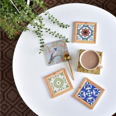 【CW】 Cutelife Cup Mug Drink Coasters Wood Resistant Table Coaster Decoration  amp; Accessories