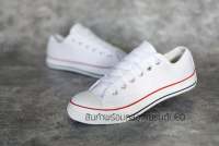 SIZE37-45 รองเท้ายี่ห้อLEO สไตส์Converse รองเท้าผ้าใบรุ่น955 ขาวครีมแถบแดง