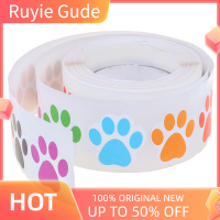 Ruyie 500PCS COLORFUL PAW Print สติ๊กเกอร์สุนัขแมว PAW ฉลากสติกเกอร์รางวัล