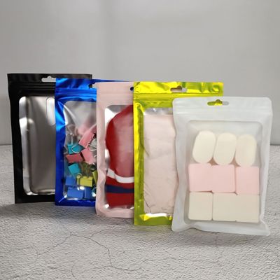 【CW】✕  50pcs Colorful Matte Front Ziplock Storage Metallic Mylar Plastic Up Pouches Food New Year