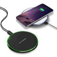 QC3.0 FAST Wireless Charger Pad ชาร์จ10W สำหรับ 8 X Samsung S10 A50 A40 XiaoMi MI 9 9T ชาร์จศัพท์มือถือ USB QI อุปกรณ์