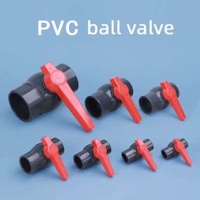 ☈✸ 1/2 quot; 3/4 quot; 1 quot; Inline PVC Ball Valve Single Handle Shut-Off Valves IBC water tank Pipe Connector for Sewer Hose Swimming Pool