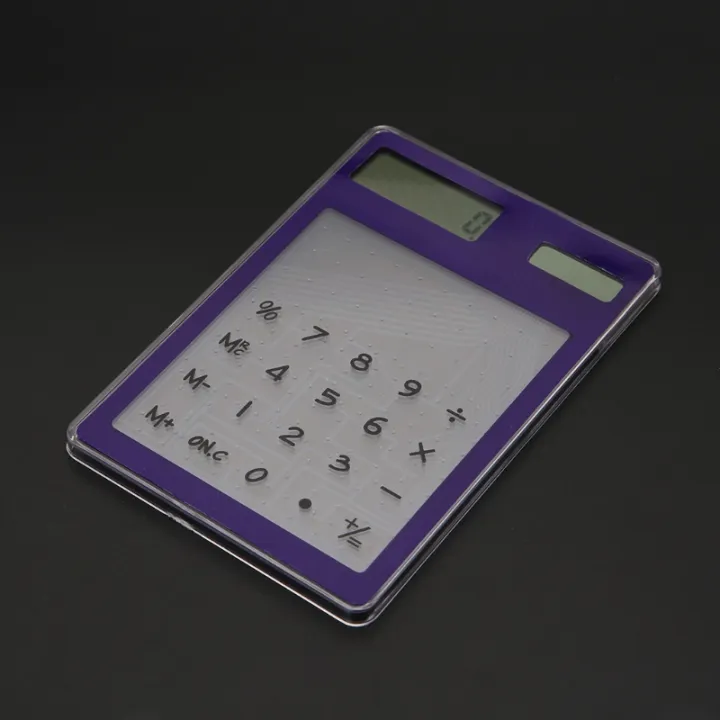 love*Slim LCD 8-Digit Display Clear Touch Screen Solar Calculator For ...