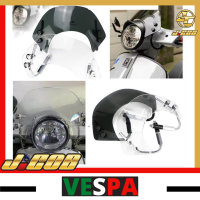 Vespa Primavera GTS 250 300รถมอเตอร์ไซค์กระจกหน้ารถแข่งอะคริลิคลมตัวเบี่ยงเบนอากาศลมใสควัน