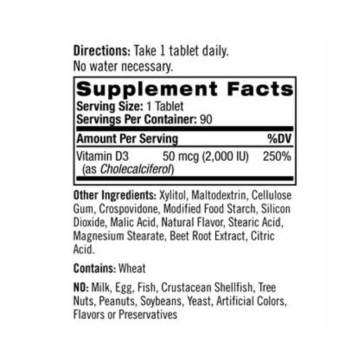 Natrol Vitamin D3 Bone & Joint Health 2000IU5000IU Lazada PH