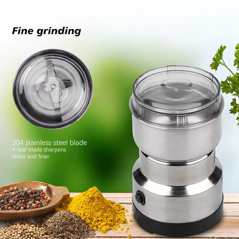 Mini Electric Coffee Grinder Kitchen Cereal Nuts Beans Spices