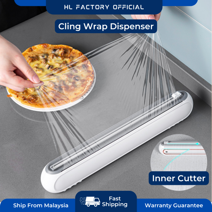 HLFACTORY Cling Wrap Dispenser Cling Film Dispenser with Cutter