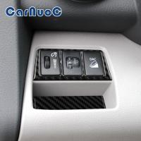 lujie Car Headlight Switch Decoration Stickers For Toyota RAV4 2006-2012 Strips Interior Mouldings Carbon Fibre Cover Trim Accessories