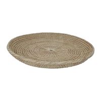 INS Vintage Rattan Fruit Tray Storage Plate Hand-Woven Round Bread Plate Photographic Props Furniture Decoration