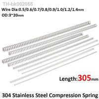 ﹍❉☏ 305mm Compression Spring Long Pressure Spring 304 Stainless Steel Springs Wire Dia 0.5 0.6 0.7 0.8 0.9 1 1.2 1.4mm OD 3mm 20mm