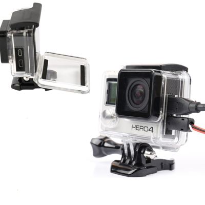เคสป้องกันแบบเปิดด้านข้างลายโครงกระดูกสำหรับ Gopro Hero 4 3อุปกรณ์เสริมกล้องเคสป้องกันแบบเปิดด้านข้างสำหรับ Go Pro