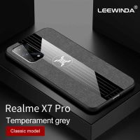 LEEWINDA เคสโทรศัพท์ OPPO Realme X7 Pro,การต่อสู้สามแบบผ้าเกราะขอบนิ่มกันกระแทกฝาหลัง