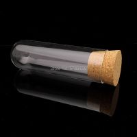 1pcs 45x150mm transparent round bottom glass test tube with cork stopper Flat - mouth thickened glass tube teaching equipment