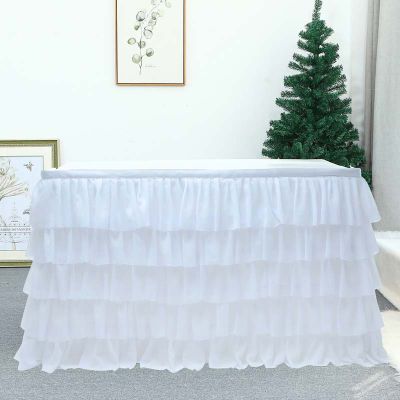 5 Layer Tulle Table Skirt Tutu Table Skirts Baby Shower Favors Birthday Party Decorations Wedding Banquet Home Party Supplies