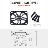 จรวดคาร์บอนฝาครอบพัดลมระบายความร้อนขนาด40X40มม. 30X30มม. และสกรูขนาด M3 * 14มม. 4ชิ้นฝาครอบป้องกันพัดลมควบคุมไฟฟ้า40X40มม.