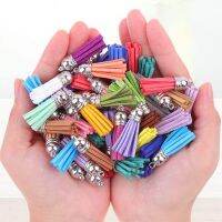 【YF】✟✵  20Pcs/Lot Suede Tassels Leather Keychain Crafts Pendant Jewelry Making Earrings Charms Finding