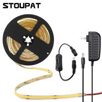 DC12V COB LED Strip Light Full Set with ON OFF Switch FOB LED Tape Ribbon Lights Set 240 480LEDs 2700K 3000K 4000K 6000K 8mm