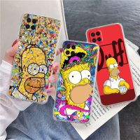 Nancy Electron】เคสใส A54 A53 A12 A52 Samsung Galaxy,เคสใส A03 A13 A14 A51 A50 A32 A33 A23 A04ครอบครัวซิมป์สัน