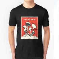 Psilocybin Shrooms - Magic Mushrooms T Shirt Men Teenage Casual Tops Psilocybin Psilocin Psilocybe Cubensis Ropa Hombre XS-4XL 5XL 6XL