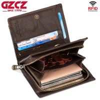 GZCZ Asli Kulit Sapi Kulit Dompet PRA Klasik Pendek Prio Dompet Kecil Pemegang Kartu Vallet Kualitas Tinggi