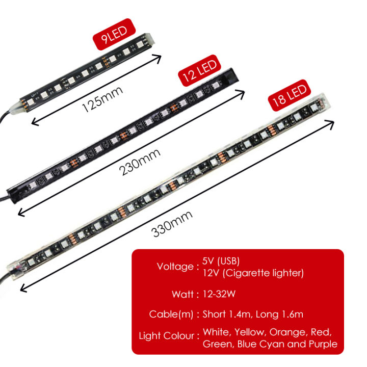 a-hondatoyotanissan-4ชิ้น-rgb-9led12led18led-แถบภายในรถตกแต่งนีออนเท้าโคมไฟประตูด้านข้าง-usb