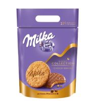 Milka Choco Grains Biscuit ขนมบิสกิตช็อกโกแลตผสมข้าวโอ๊ต(มี 27 ชิ้น) 378g BBF 13/10/23