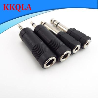 QKKQLA Headphone Adapter 6.35mm 6.5mm 1/4" Mono Male To 3.5mm 1/8" Female Connector 2 Pole 3 Pole Jack Audio Speaker Terminal Plug