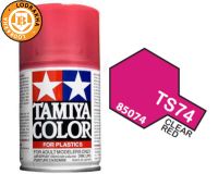 สีสเปรย์กระป๋องทามิย่า สีแดงใส TS-74 CLEAR RED 100ML