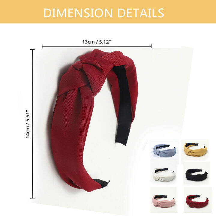 กว้างด้านบนข้ามปมคาดศีรษะสตรีผ้าพันคอ-h-eadbands-สำหรับสาวๆ-6แพ็ค-ที่ผูกปมยืดหยุ่น-boho-h-eadbands-h-eadbands-สำหรับสาวๆ6การออกแบบ