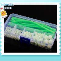 NQMODL SHOP 170pcs/set Stoppers ลูกปัดทุ่นตกปลาแบบนิ่ม ลอยลอยได้ พลาสติกทำจากพลาสติก ปลอกอุปกรณ์ตกปลา ร้อนแรงมาก เรืองแสงในที่แคบ ลูกบอลเรืองแสง ตกปลาทะเลตกปลา