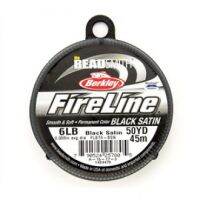 BEADSMITH Fireline Beading Thread 6lb (0.006”0.15mm) Black 50 yardsspool.