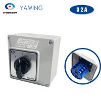 Yaming Electric YMW26-32/3M Changeover Cam Rotary Switch Knob 32A 3 Phases 3 Position With Waterproof Box IP65 Interruptor