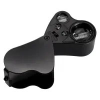 30X 60X Illuminated Jewelers Loupe Magnifier Magnifier with Bright LED Lighting for Gems