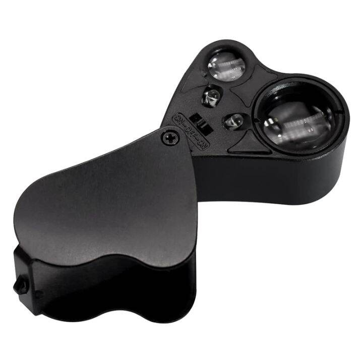 30X 60X Illuminated Jewelers Loupe Magnifier Magnifier with Bright LED ...