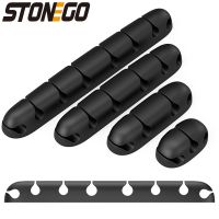 STONEGO Cable Organizer Silicone USB Cable Winder Desktop Tidy Management Clips Cable Holder for Mouse Headphone Cable Management
