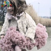 【CC】 1-10Y Tutu Skirt Pettiskirt Layer Fluffy Children Ballet Skirts Tulle Miniskirt