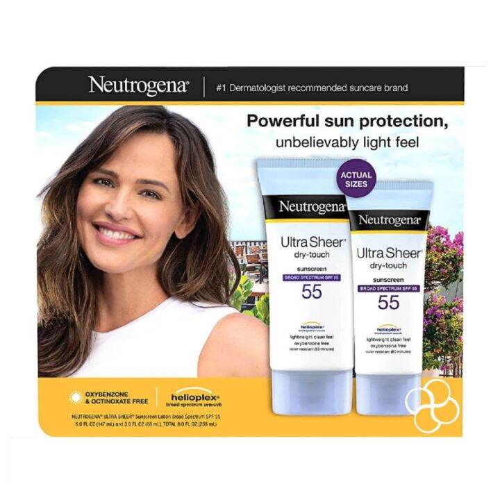 Neutrogena Ultra Sheer Dry Touch Sunscreen Spf 55 147ml 88ml Lazada Ph