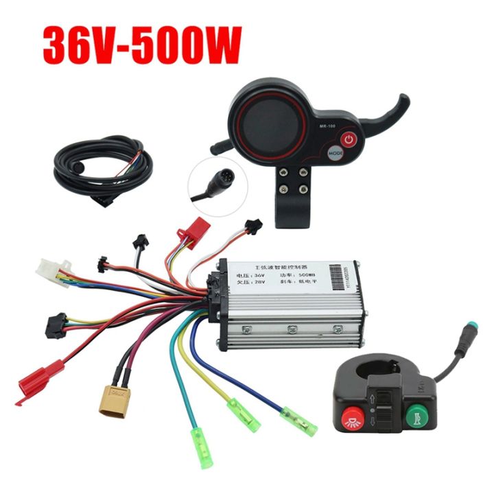 motor-controller-metal-motor-controller-36v-500w-mr-100-lcd-display-meter-dashboard-switch-button-for-kugoo-m4-electric-scooter