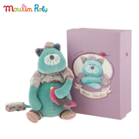 Moulin Roty ตุ๊กตาออร์แกนิค ขนนุ่มมาก น่ากอด สูง 35cm. + กล่องของขวัญ Gros Chacha MR-660023