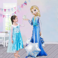 144 ซม.3D Elsaแช่แข็งตกแต่งสำหรับเด็กผู้หญิงของเล่นAnna Olafฟอยล์บอลลูนDisney Princess Baby Shower globos-mu xuan trade